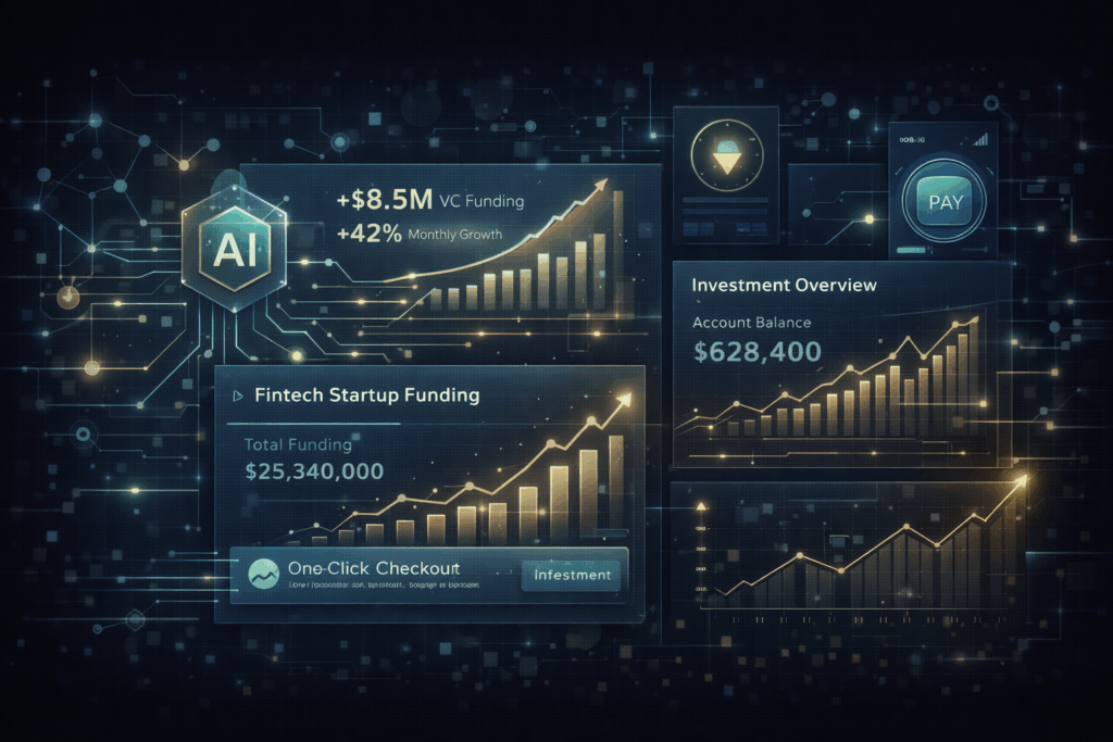AI fintech startups attracting heavy investment through advanced financial technology and data analytics